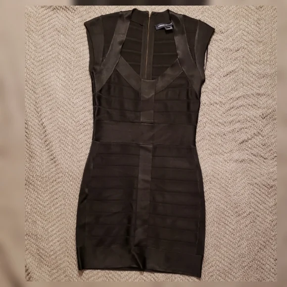 Sexy French Connection Black Bandage Dress - 8 - Picture 3 of 5